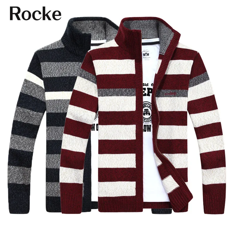Winter Thick Men Cardigan Sweater Men Outdoor Thermal Warm