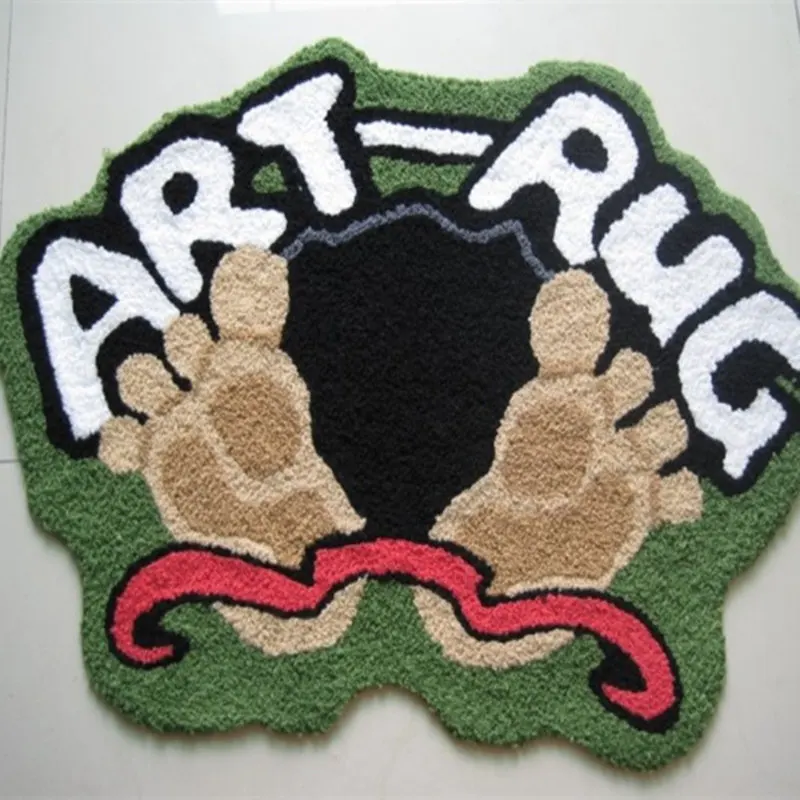 

New arrival high quality feet art rug /Doormat slip-resistant art mat for door Footprint 82*56cm