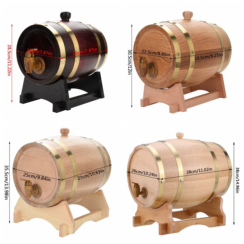 Vintage Wood Oak Timber Wine Barrel for Beer Whiskey Rum Port High Quality