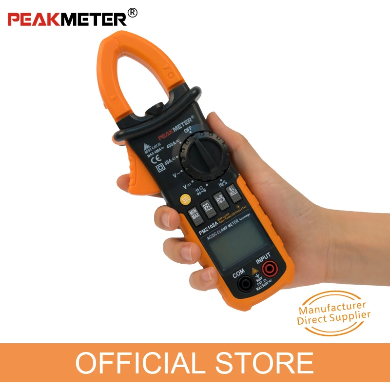 Токовые клещи PEAKMETER MS2108A MASTECH плоскогубцы Амперметр Емкость тестер AC DC амперметрический зажим мультиметр