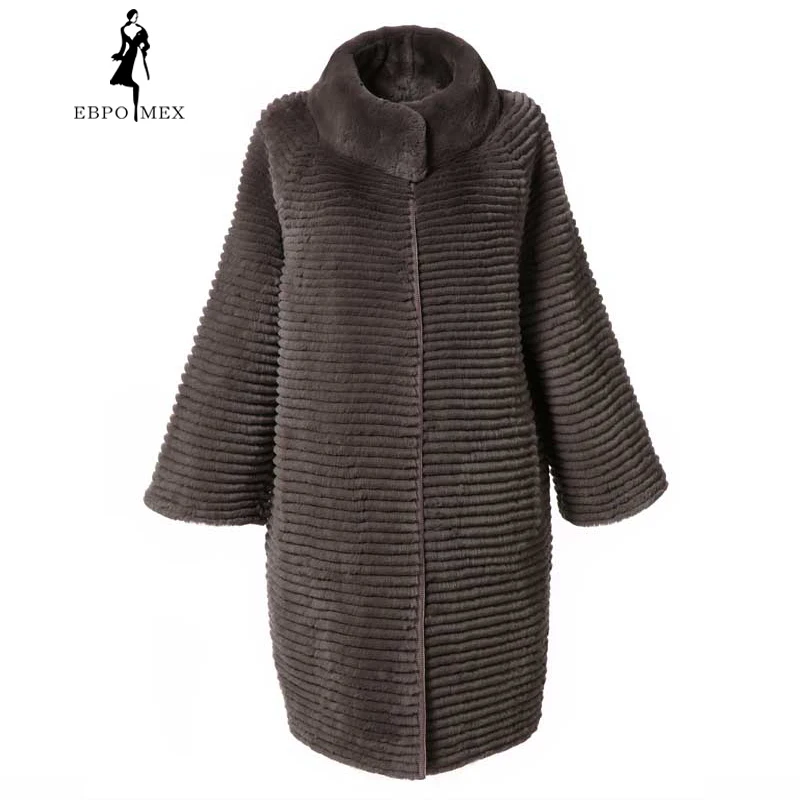 

Women's fur coats real mink coat with rex rabbit fur jacket with coats of fur knitted wool lining mink fur coats for cold winter