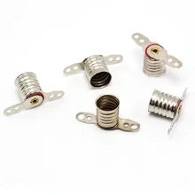 E10 патрон, визуально удлиняющие ноги Светодиодный лампочки базовое гнездо для цепи электрические контрольно-измерительная Аксессуары 100 шт