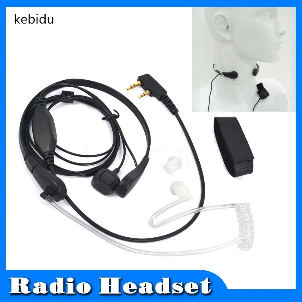 

kebidu Throat Microphone Throat Vibration Headset For Two Way Radio BaoFeng UV-5R UV-B5 UV-B6 BF-888S TG-UV2 KG-UVD1P