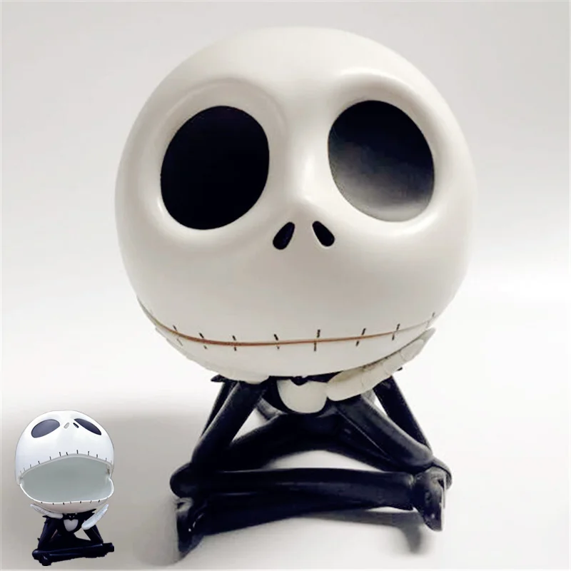 

Back to School Jack Figure Storage Bucket Money Bank Cartoon Skellington Nendoroid Halloween Nightmare Before Valentines Toys