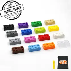 MARUMINE Кирпич 2x4 Развивающие игрушки для детей MOC Обучающий набор классические строительные блоки Совместимые белый другой бренд