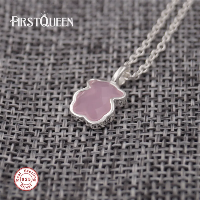 Goedkoop FirstQueen Plata de lLey 925 Zilveren Hanger Kettingen voor Vrouwen Gift Collares Colgantes Mujer Moda Hombre Bisuteria