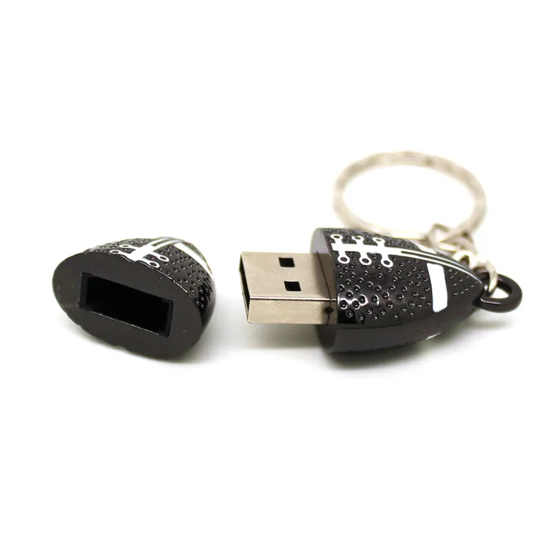 Черный металлический Флешка USB флэш накопитель 4G 8G 16G 32G 64G Регби Футбол U диск