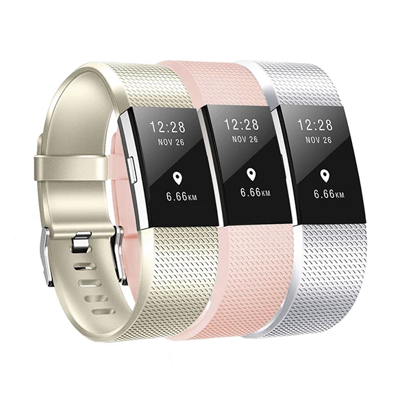 F Baaletc для браслета FitBit Charge 2 s 3 шт упаковка розовый Бог черный смарт часы ремешок Браслет для браслета FitBit Charge 2 маленький большой - Цвет: F