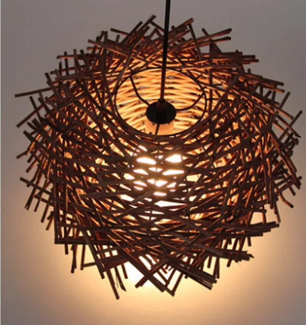 D50CM Modern Hand Made Bird Nest pure rattan wooden Stick