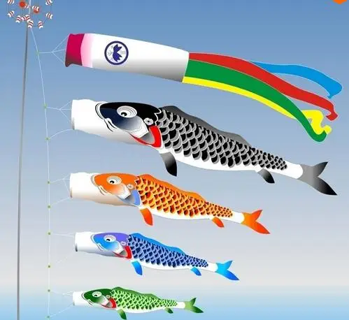 Koinobori Koi Nobori Carp Windsocks Streamers флаг в виде рыбы украшение на стену воздушного змея 15 7 59