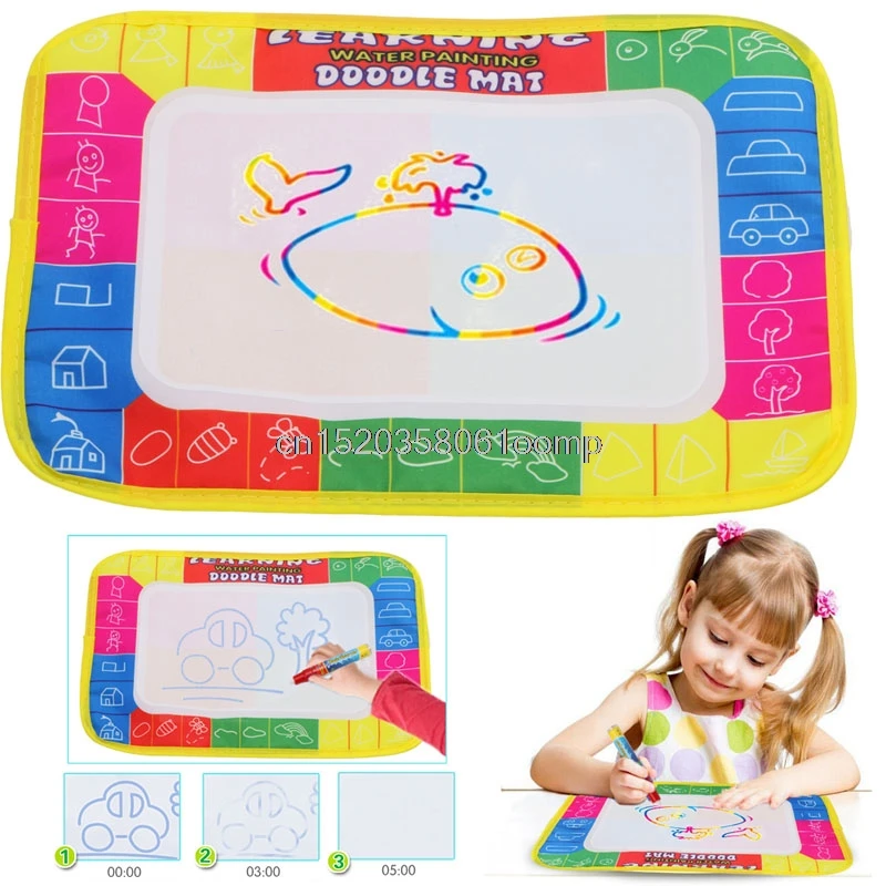 Новые 20*12 см для маленьких детей водный коврик для рисования с волшебная ручка Doodle игра-раскраска доска для игрушек # K4UE # Прямая поставка