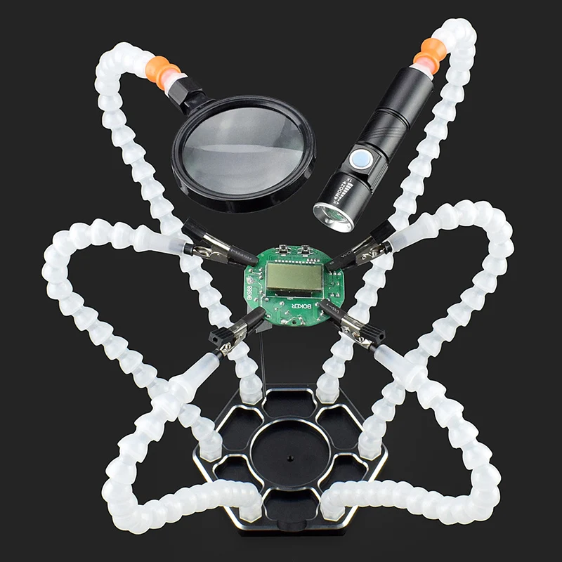 

Third Hand Tool welding Soldering Stand Six Arms Helping Hands Crafts