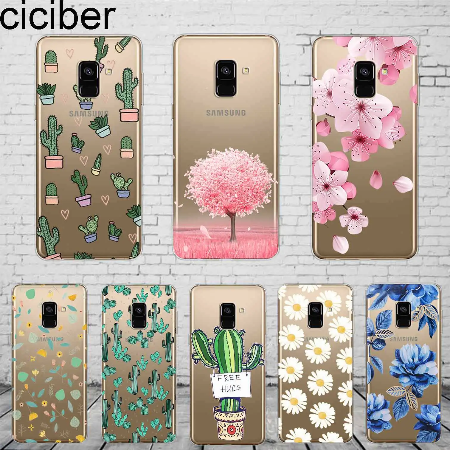 

ciciber Plants Cactus For Samsung Galaxy A 7 5 6 8 9 S 2016 2017 2018 Phone Case Star C 9 7 5 10 PRO Plus Cover Silicone TPU