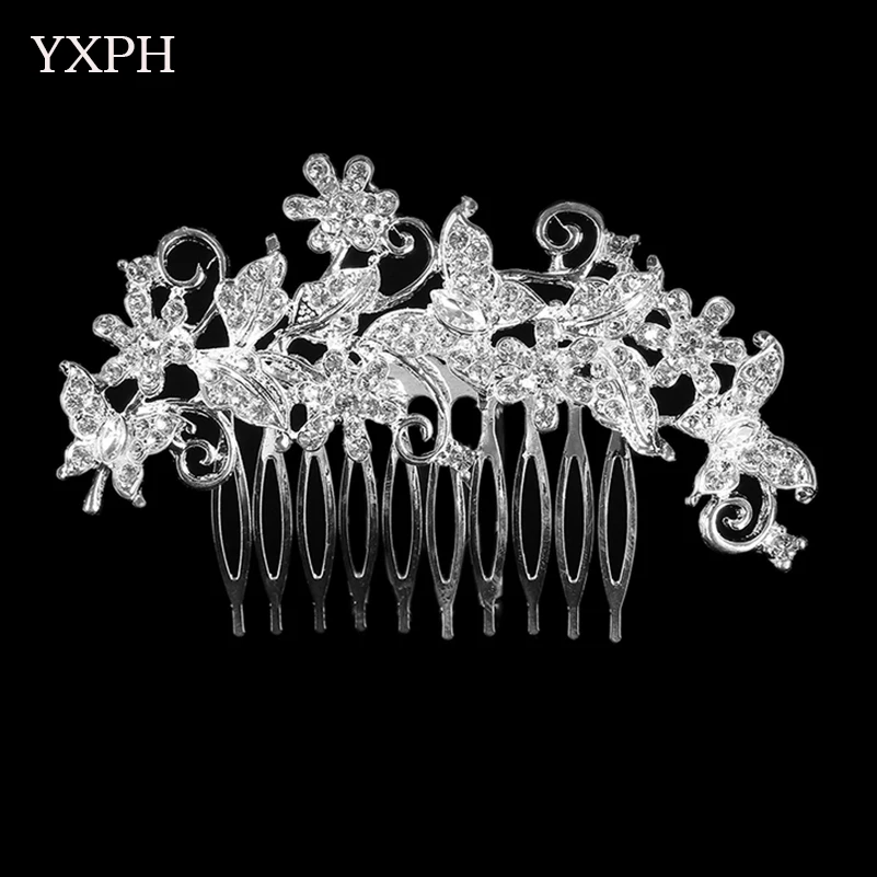 Yxph Цветочные Кристалл Свадебные Женские аксессуары для волос Для женщин