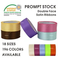 196 цветов двойной уход за кожей лица атласными лентами на возраст 2, 3, 5, 6, 9, 13 лет 16 19 22 25 28 32 38 50 57 63 75 89 100 мм для волос для рукоделия, шитье, свадебные туфли - изображение