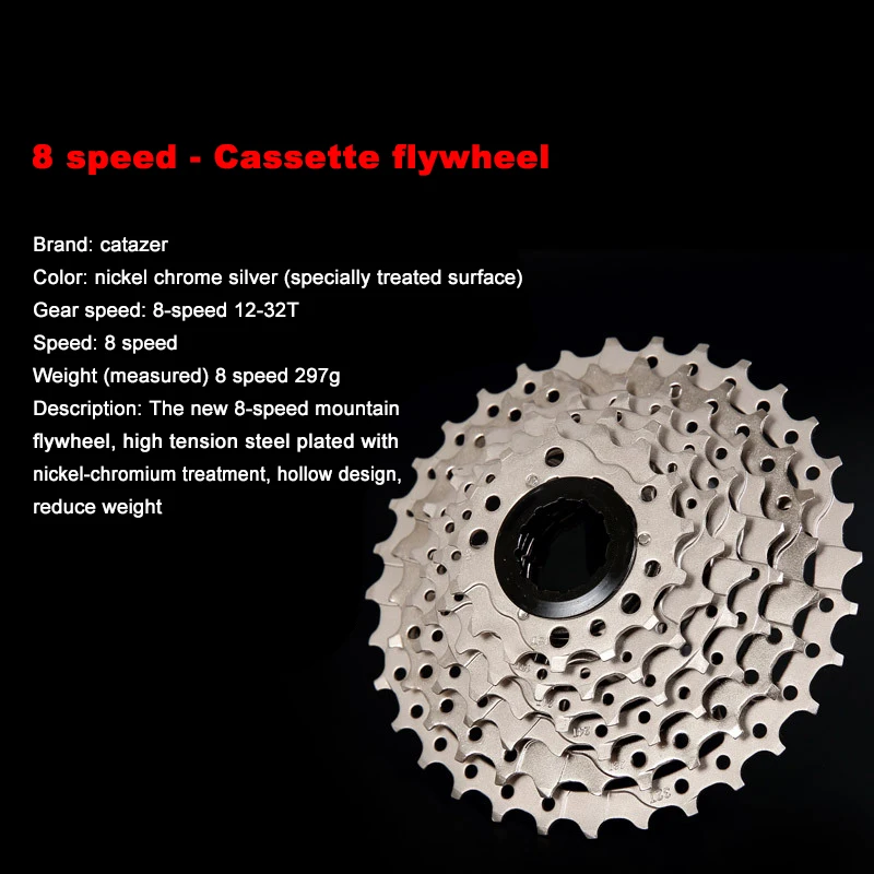 cheap Mountain Bike Cassette Flywheel 8 Speed 24 Speed 12 32T Compatible with Shimano Kits