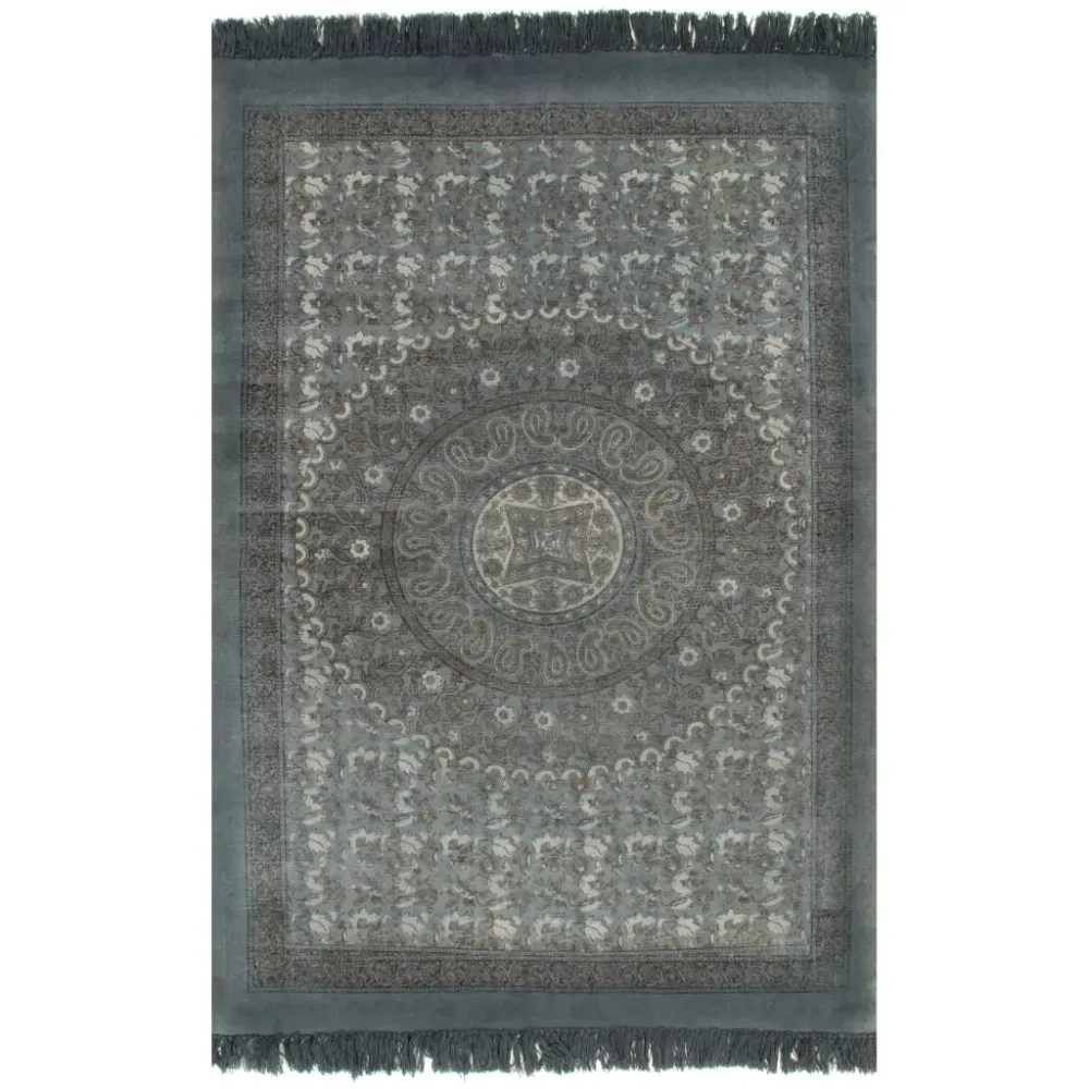

EHOMEBUY Carpet New Modern Kilim Rug Cotton 120x180 cm with Pattern Grey Simple Non-slip Mats Area Rug Bedroom Kitchen Rug