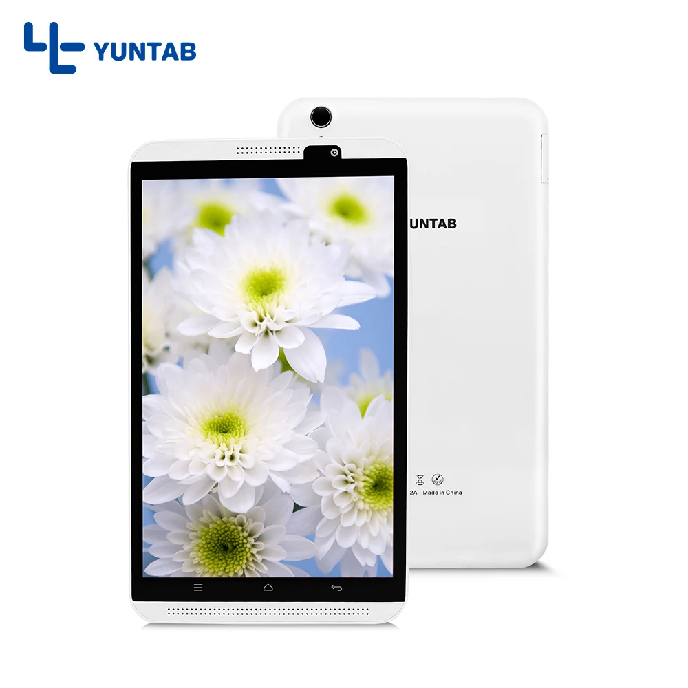 

Yuntab white 8inch H8 Android 6.0 Tablet PC 4G Cellphone High resolution 800*1280 Quad-Core with dual camera