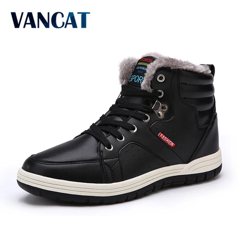 

VANCAT Brand Winter Men Fashion Leather Boots Casual Men Leather Moccasin Winter Men Shoes Men Ankle Boots Cheap Cowboy Boots