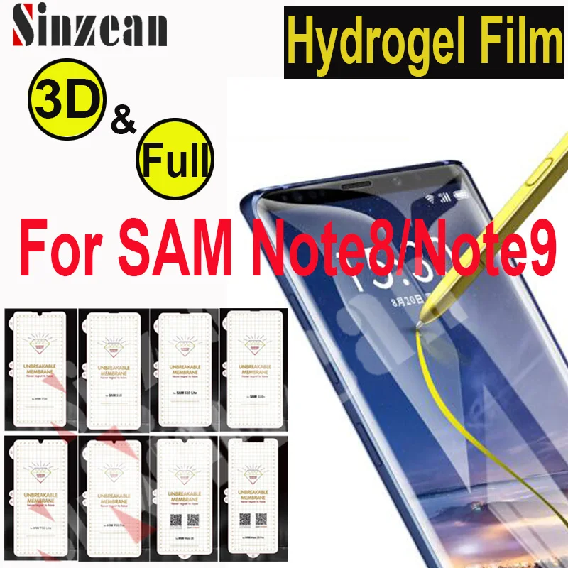 Sinzean 20pcs TOP Quality For Samsung Note 8 3D Soft hydrogel Film For Galaxy Note 9 Full Cover Screen Protector|Phone Screen Protectors| - AliExpress