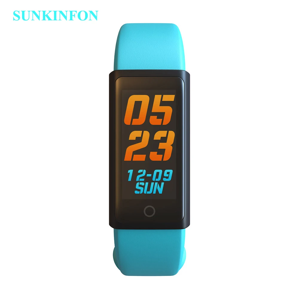 Professional Heart Rate Smart Wristband Blood Pressure Monitor Pedometer Fitness Tracker Bracelet with Colorful UI for iPhone 8