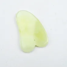 Natural light green jade guasha board massage tool facial treatment scraping tool for body health care Natural light green jade guasha board massage tool facial treatment scraping tool for body health care