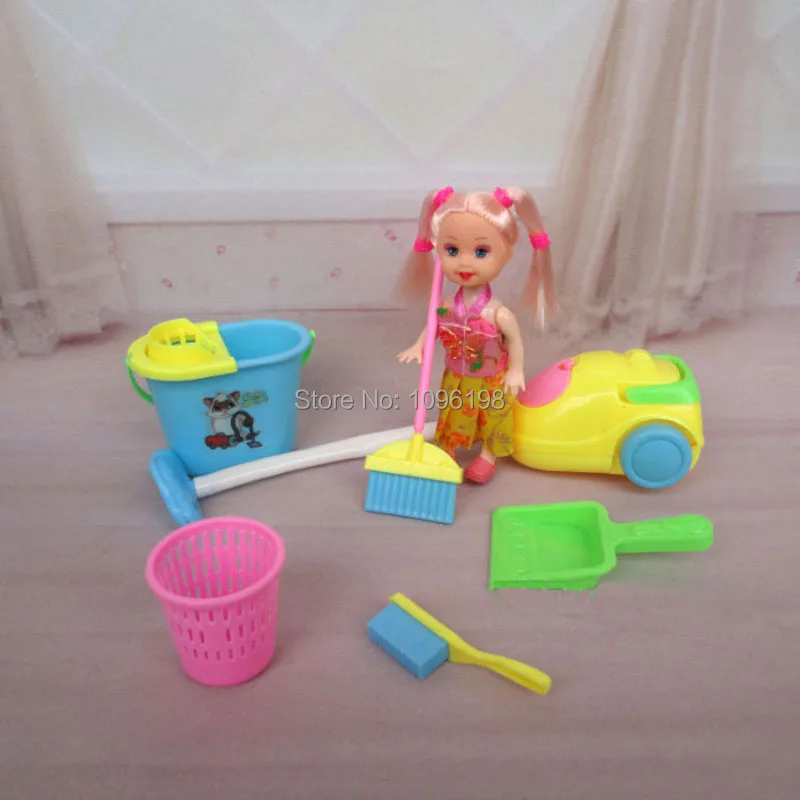 Buy Free Shipping dolls Cleaning Kit For Girl Barbie Dolls, Household cleaning