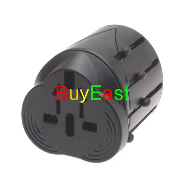 

Free shipping World Travel Adapter US/EU/GB/AU/China/Japan All In One AC Power Plug with Fuse Black color