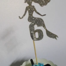 Блестящая Русалка на заказ номер кекс Свадебные украшения Свадебный душ детский душ день рождения еды выбор