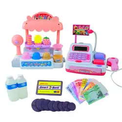 Детский игрушечный набор для ролевых игр, кассовый аппарат для мороженого с реалистичными акциями и звуками, подарок для детей