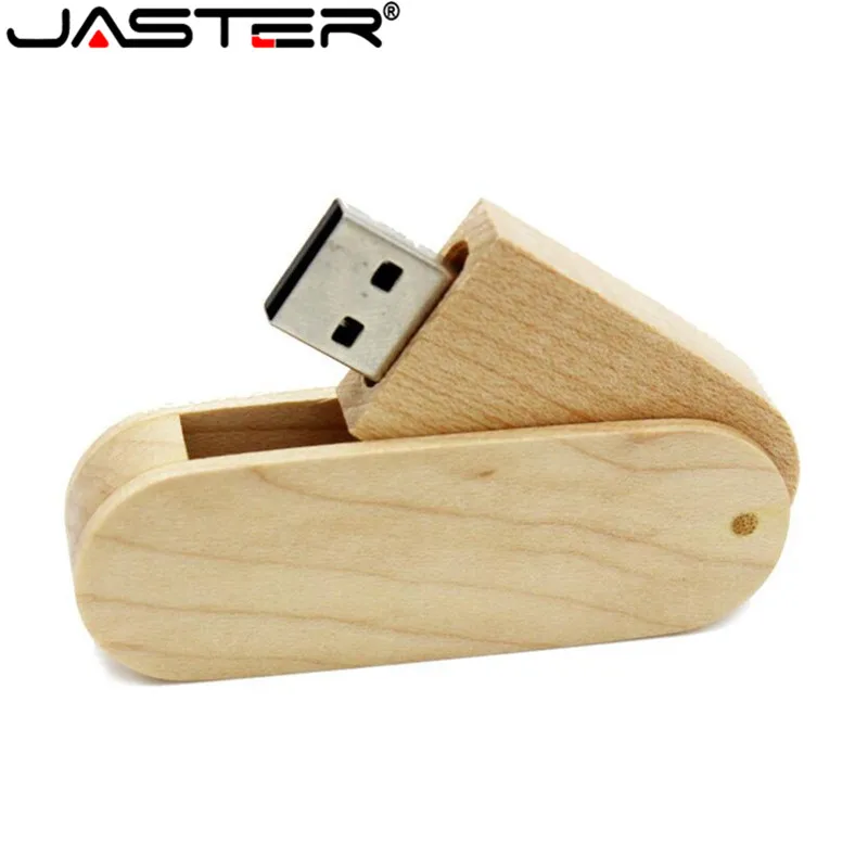 JASTER логотип лазерная гравировка вращающийся деревянный USB флеш-накопитель карта памяти Флешка 4 ГБ 8 ГБ 16 ГБ 32 ГБ usb creativo U диск подарок