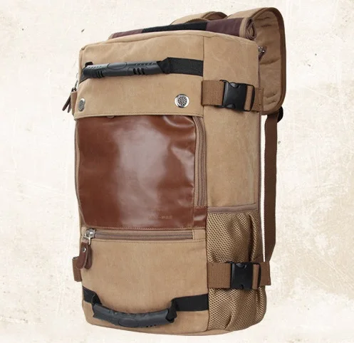 

New European and American high-capacity portable canvas backpacks shoulder bag men and women backpack 0208