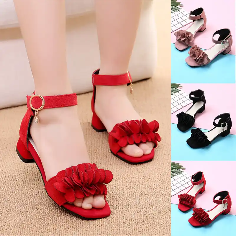 kids red sandals