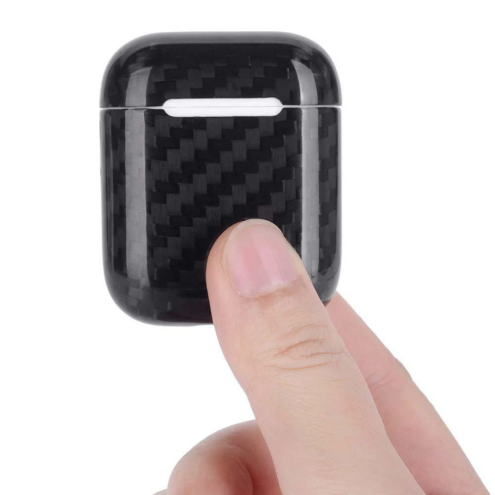 

Real Carbon Fiber Cover for Apple AirPods Case Accessories Luxury Thin Shockproof Hard Carbon Fiber Pattern Earphone Case