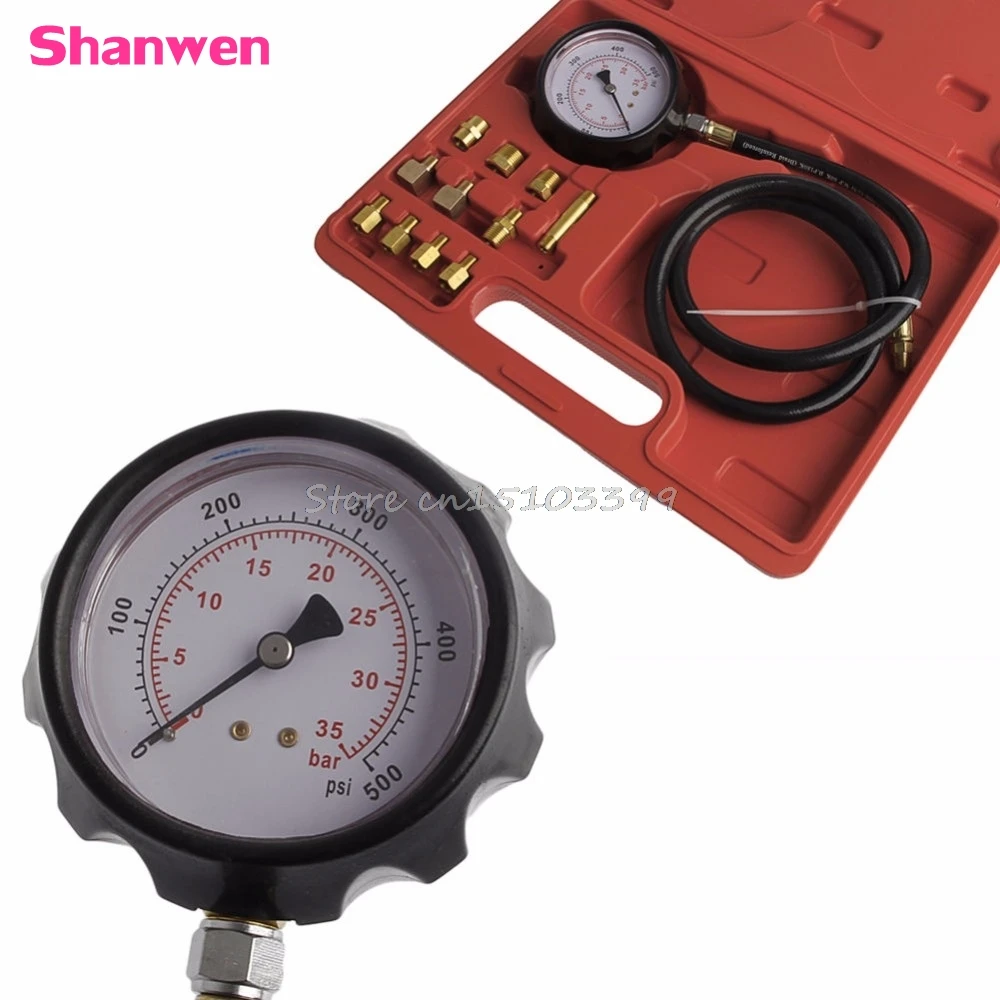 Car Wave Box Cylinder Pressure Meter Oil Pressure Tester Gauge Test