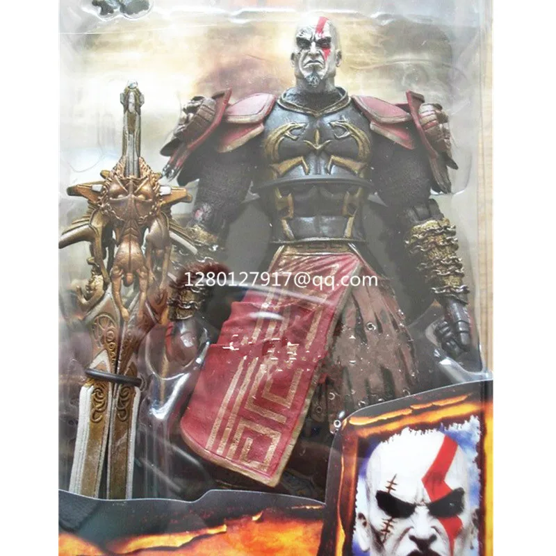 7 дюймов Высокое качество NECA God of War 2 II Kratos Armor Медуза/нож пламя ПВХ фигурка
