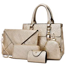 6 pcs/set Women Bags Brand Desinger Female Handbag Tote Shoulder Messenger Fashion Bag