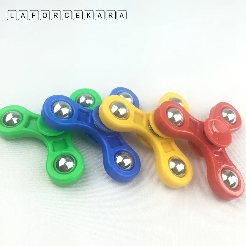 Стальной шар Tri-Spinner игрушка-Непоседа пластик для развития рук Спиннер для аутизма и СДВГ для избавления от стресса и тревожности фокус Игрушки Спиннер