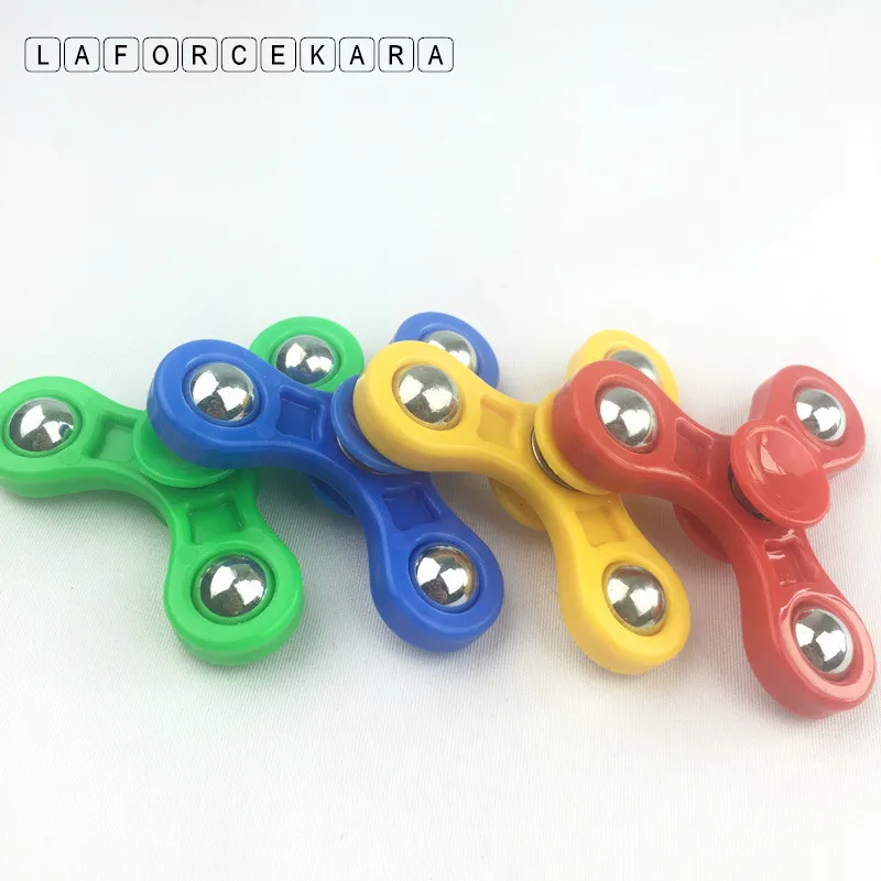 Steel ball Tri-Spinner Fidget Toy Plastic EDC Hand Spinner For Autism and ADHD Anxiety Stress Relief Focus Toys | Игрушки и хобби