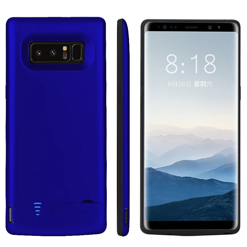 Чехол для аккумулятора мобильного телефона 6500 мАч для samsung Galaxy Note 8 Note8, чехол для внешнего зарядного устройства, чехол для зарядного устройства - Цвет: blue