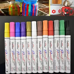 12 цветов водостойкие ручка Перманентный цветные маркеры граффити жирной книги по искусству маркер для диск для балансировки шин