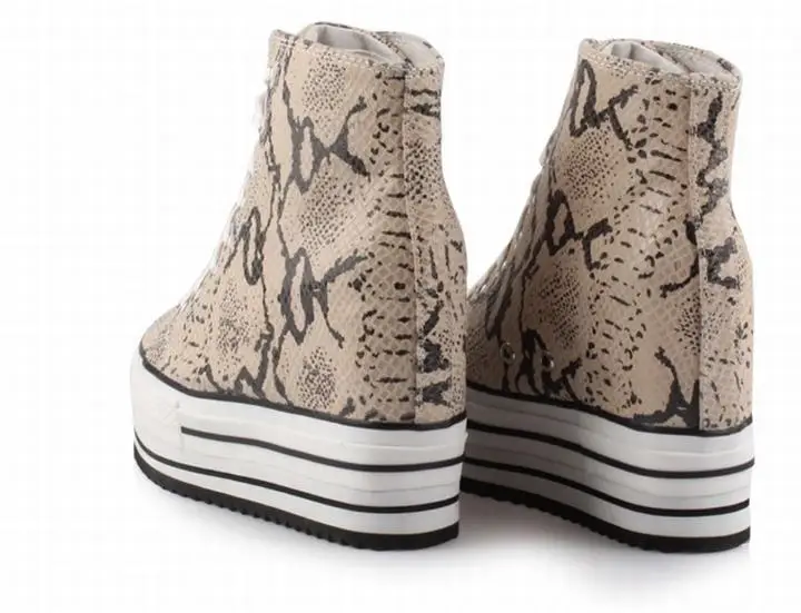 Cyabmoz/Женская обувь на платформе; женские леопардовые туфли на высоком каблуке, со шнуровкой, увеличивающие рост; повседневные женские вечерние туфли; Zapatillas mujer