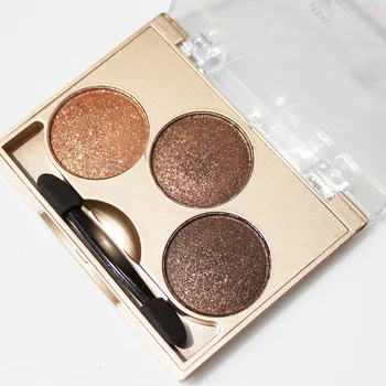 

Cosmetics wholesale professional Glitter eyeshadow Eyes Makeup Pigment Eyeshadow 3 Colors Eye Shadow Palette Beauty Brand