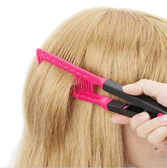 Шикарный выпрямитель для волос для красоты расческа салонный инструмент для стайлинга деликатный V Тип DIY парикмахерский Стайлинг бренд высокого качества