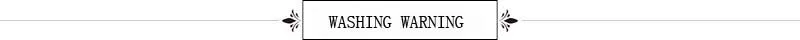 Washing Warning 