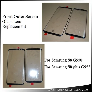 

50pcs/lot by DHL New Front Outer Screen Glass Lens Black Replacement For Samsung Galaxy S8&S8 Plus Front Screen LCD Glass Lens