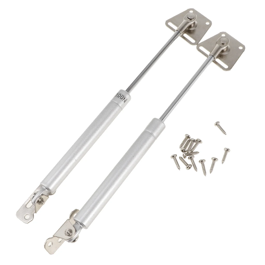 2-Pack 100N/25lb Cabinet Door Gas Strut Spring Lift Down Support Windows Heavy Lid Stay 237mm