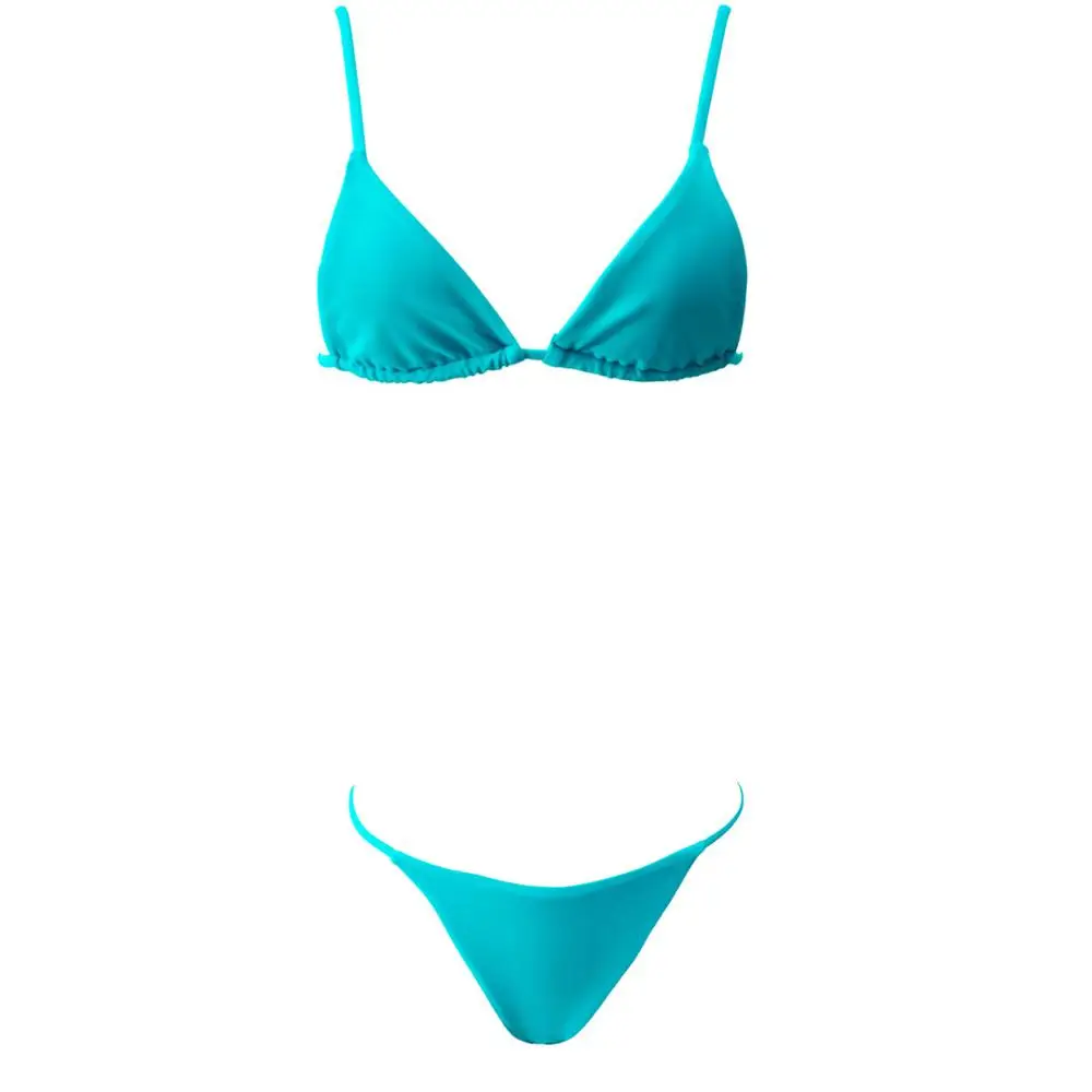 5 цветов, купальный костюм, маленькое бикини, сексуальный комплект бикини, одежда для плавания, женский купальник из двух частей, купальный костюм, женский купальник K585 - Цвет: Синий