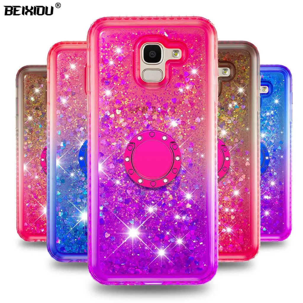 Quicksand bling Phone Case For Samsung Galaxy J6 2018 European version Cover TPU Back |