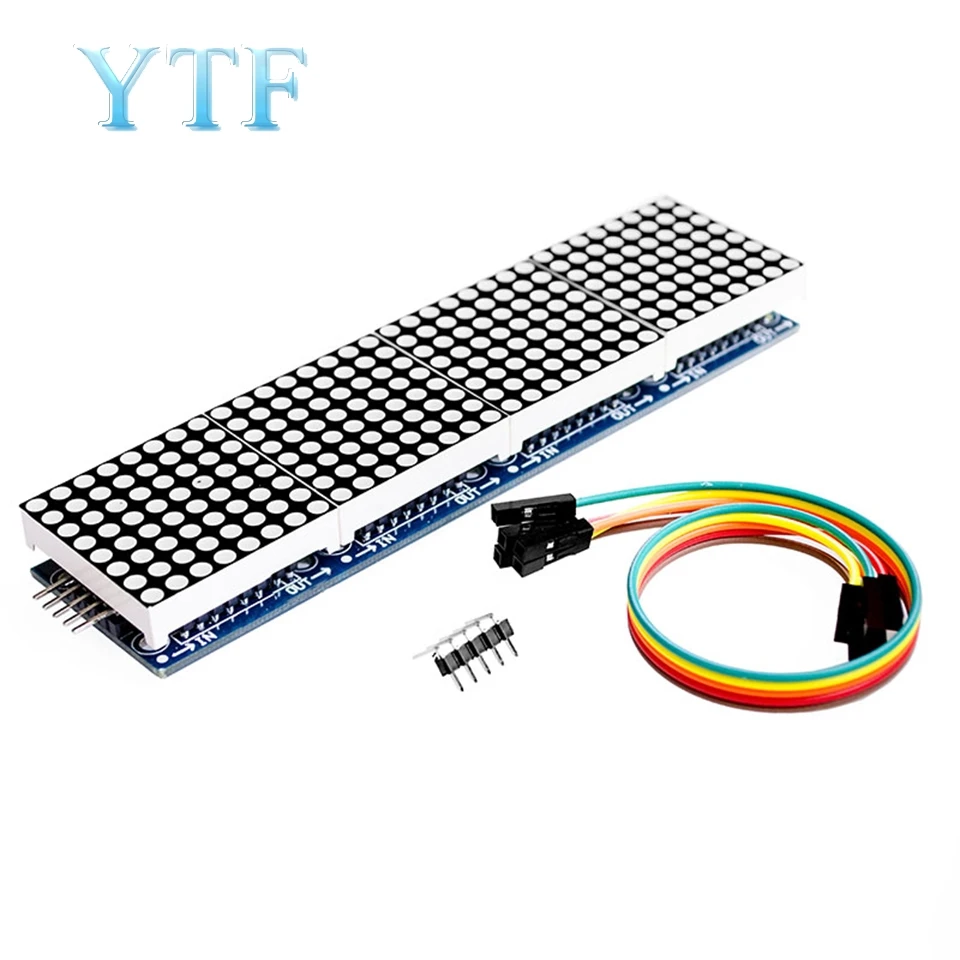 

MAX7219 dot matrix module control microcontroller module 4-in-1 display Send 5P line (H6A4)